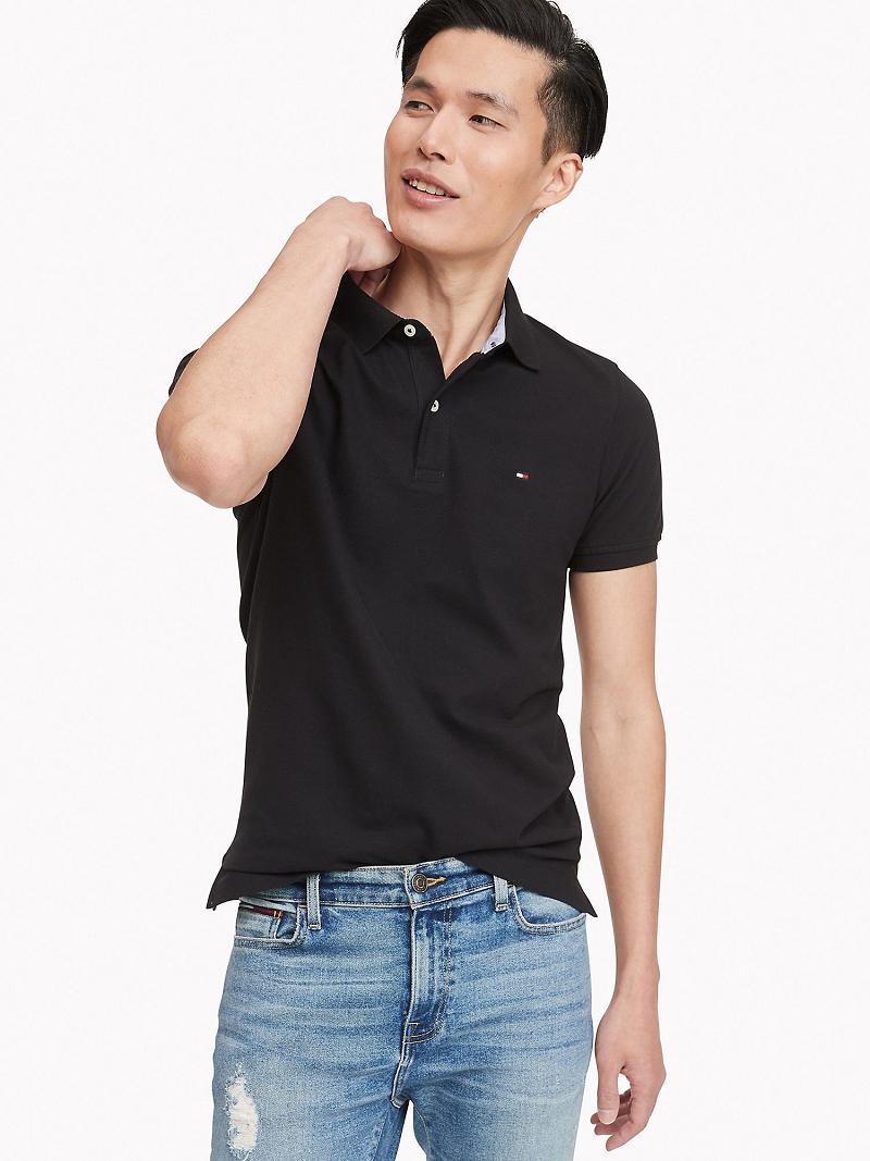 Polos Tommy Hilfiger Slim fit tommy Homme Noir | FR_M31314