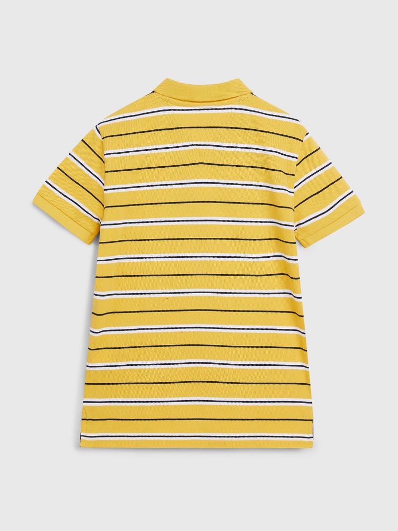 Polos Tommy Hilfiger Stripe Enfant Jaune | FR_B2071