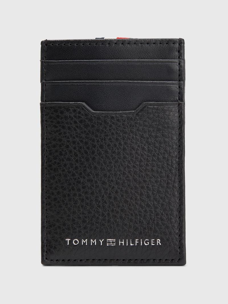 Porte-Cartes Tommy Hilfiger Cuir Vertical Stripe Homme Noir | FR_M31722