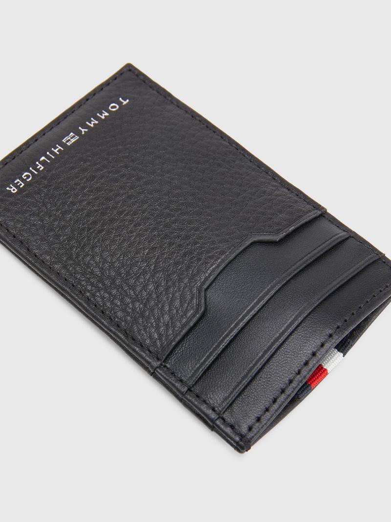 Porte-Cartes Tommy Hilfiger Cuir Vertical Stripe Homme Noir | FR_M31722