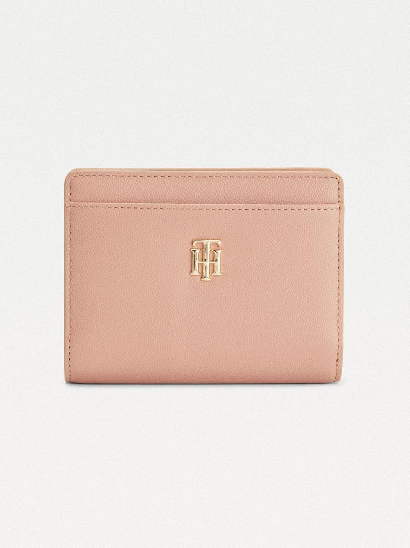 Portefeuilles Tommy Hilfiger TH Monogram Medium Femme Beige | FR_W21713