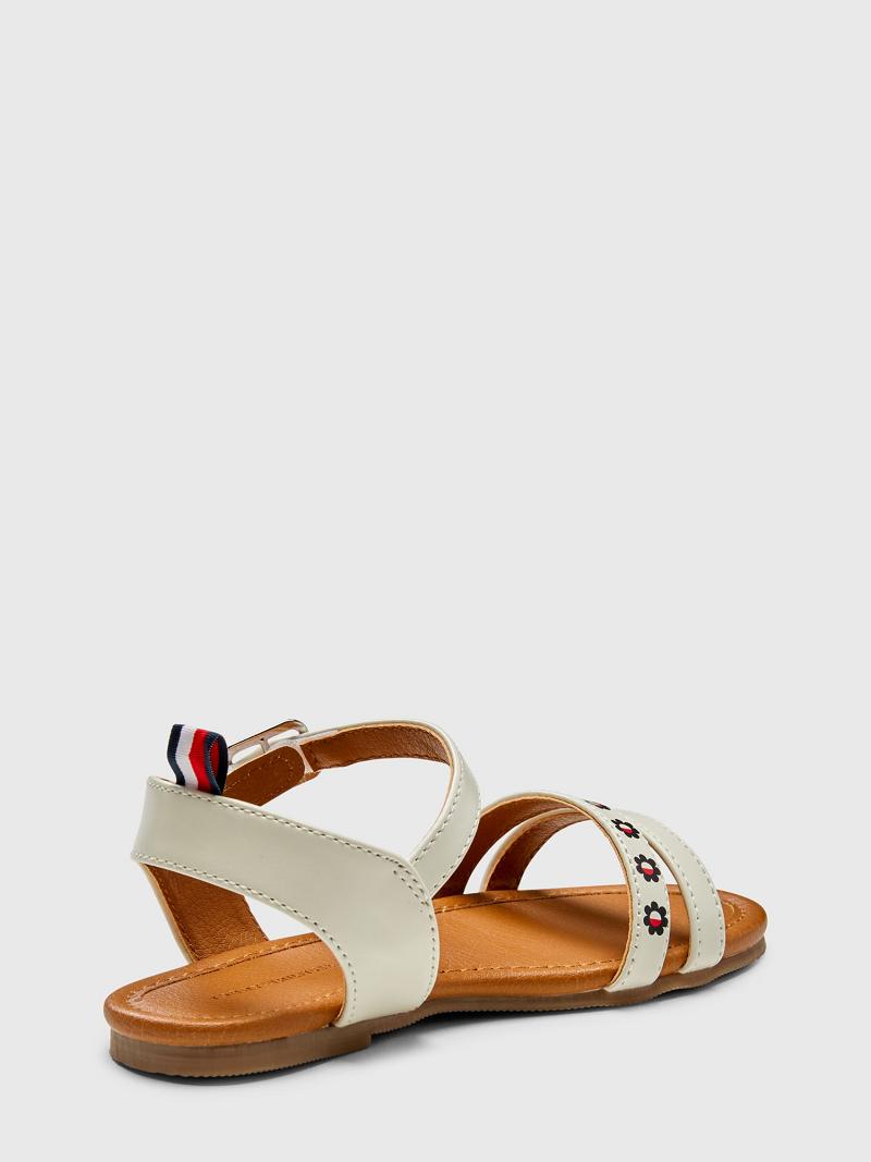 Sandales Tommy Hilfiger Flower Flag Sandal Enfant Blanche | FR_G1303