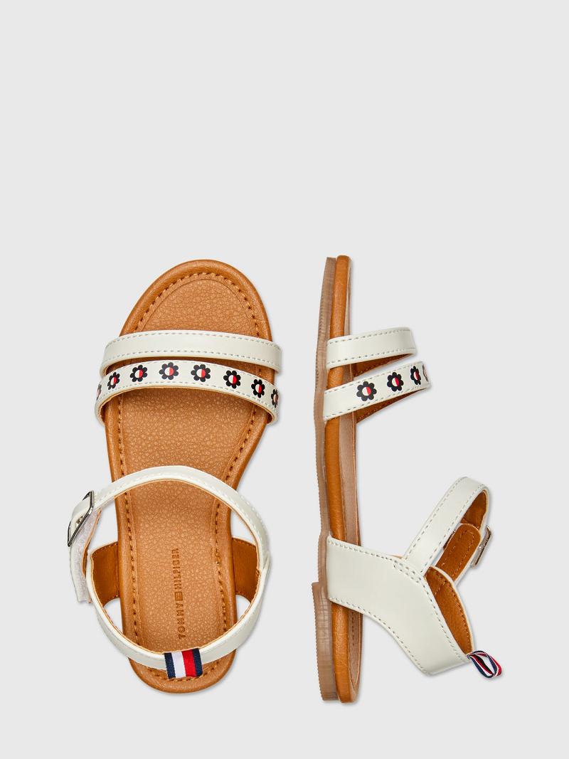 Sandales Tommy Hilfiger Flower Flag Sandal Enfant Blanche | FR_G1303