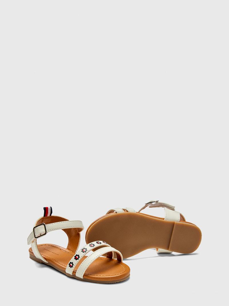 Sandales Tommy Hilfiger Flower Flag Sandal Enfant Blanche | FR_G1303