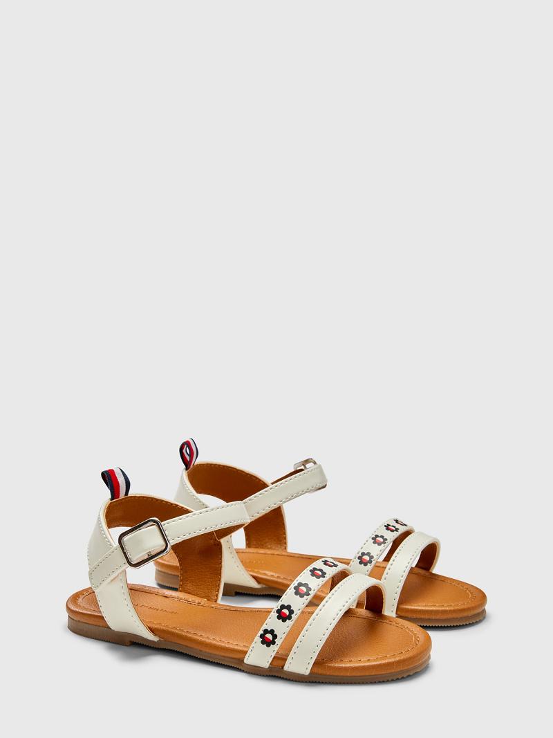 Sandales Tommy Hilfiger Flower Flag Sandal Enfant Blanche | FR_G1303