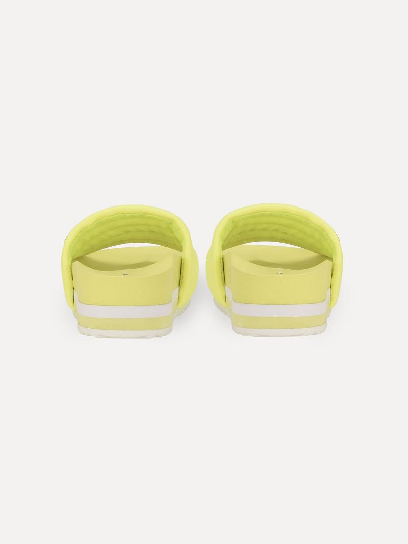 Sandales Tommy Hilfiger Fluorescent Plateforme Femme Jaune | FR_W21609