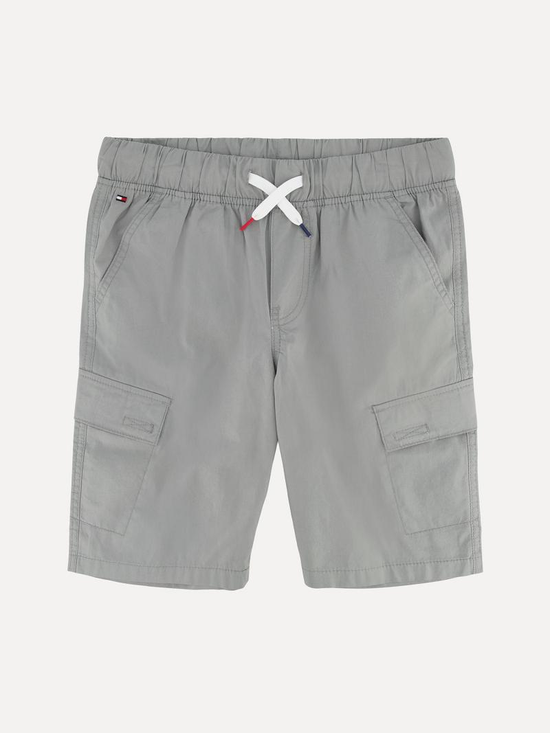 Shorts Tommy Hilfiger Big Pull-On Cargo Enfant Grise | FR_B2090