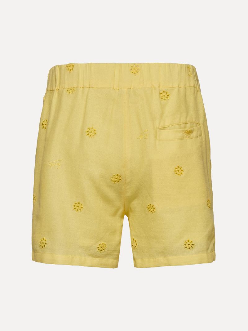 Shorts Tommy Hilfiger Embroidered Enfant Jaune | FR_G1155