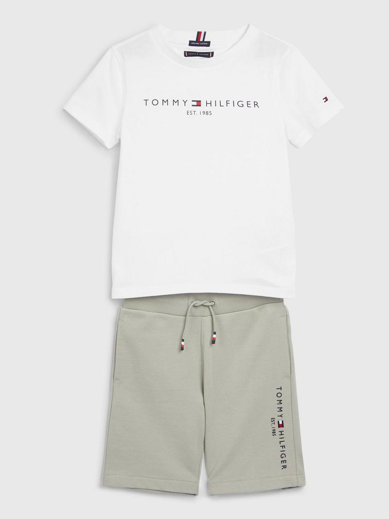 Shorts Tommy Hilfiger Fleece T-Shirt and Set Enfant Blanche | FR_B2097