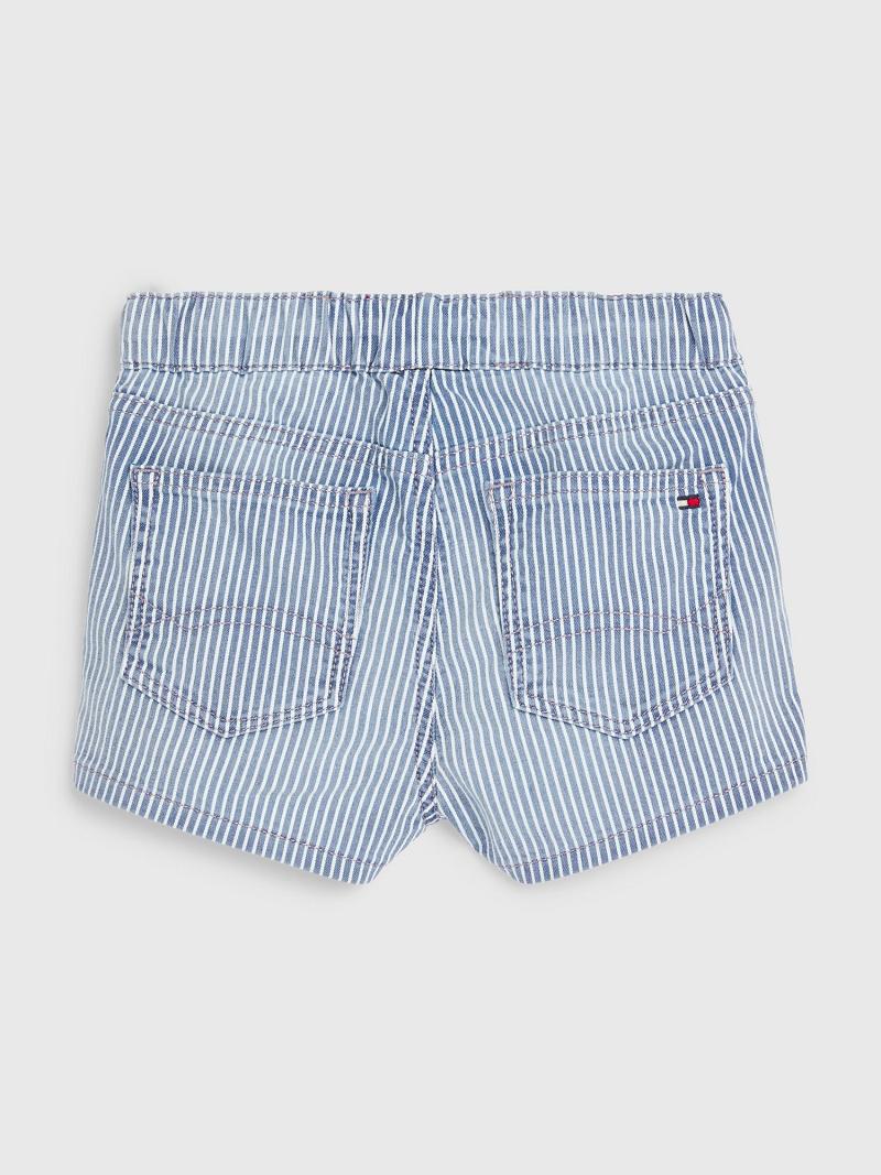 Shorts Tommy Hilfiger Pinstripe Enfant Bleu | FR_G1161