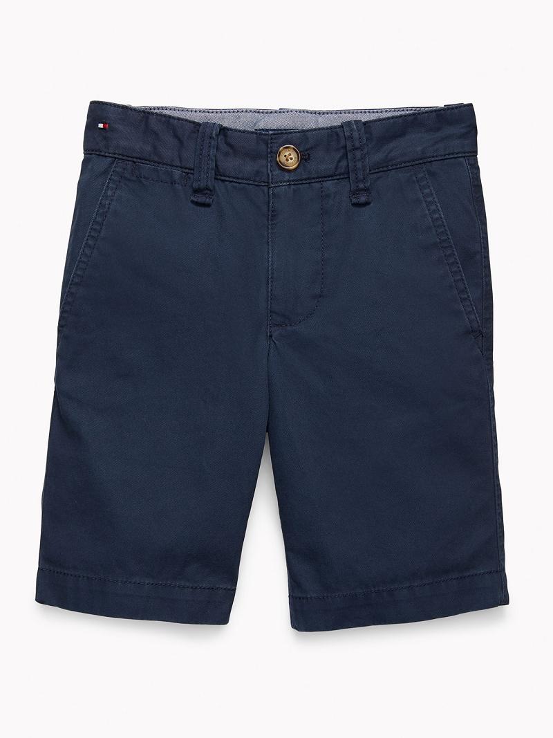 Shorts Tommy Hilfiger Solid Flag Enfant Bleu Marine | FR_B2103