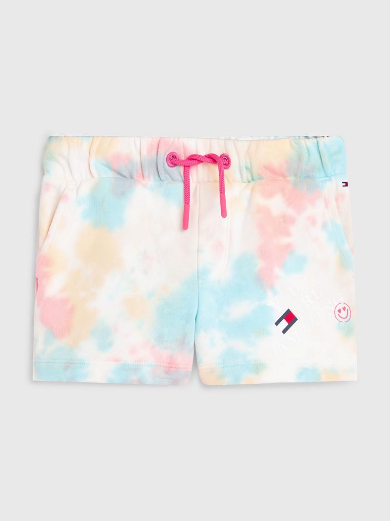 Shorts Tommy Hilfiger Tie-Dye Sweatshort Enfant Multicolore | FR_G1164