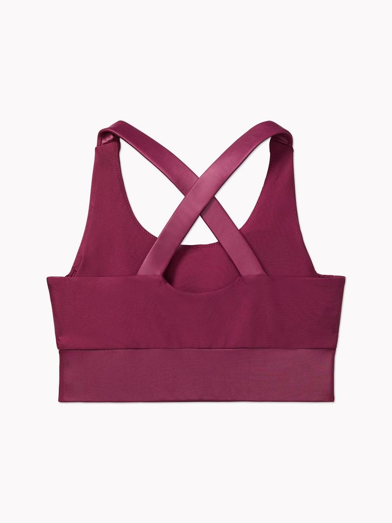 Soutien Gorge Tommy Hilfiger Essential Matte And Shine Sports Femme Rouge | FR_W21518