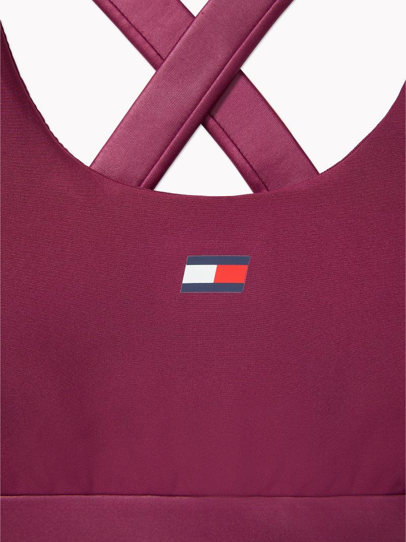 Soutien Gorge Tommy Hilfiger Essential Matte And Shine Sports Femme Rouge | FR_W21518