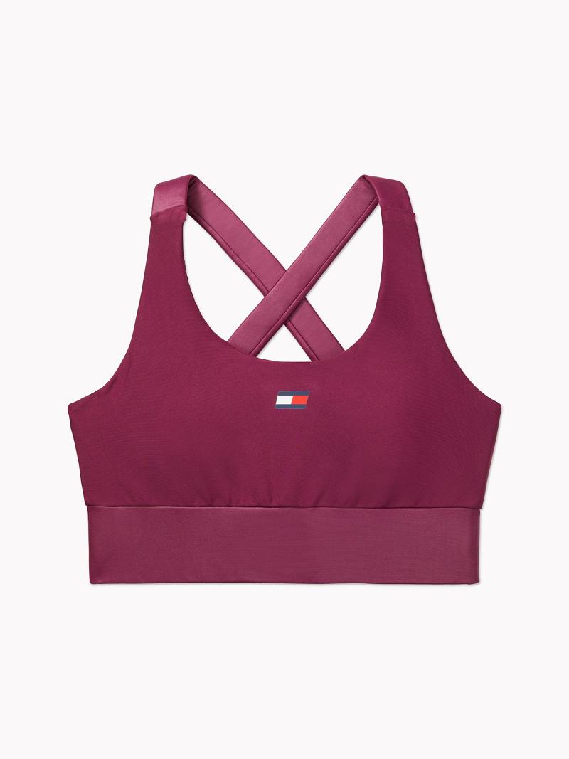 Soutien Gorge Tommy Hilfiger Essential Matte And Shine Sports Femme Rouge | FR_W21518