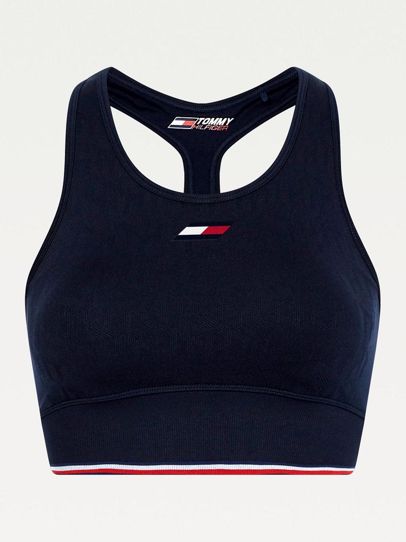 Soutien Gorge Tommy Hilfiger Light Support Performance Racerback Femme Bleu | FR_W21524