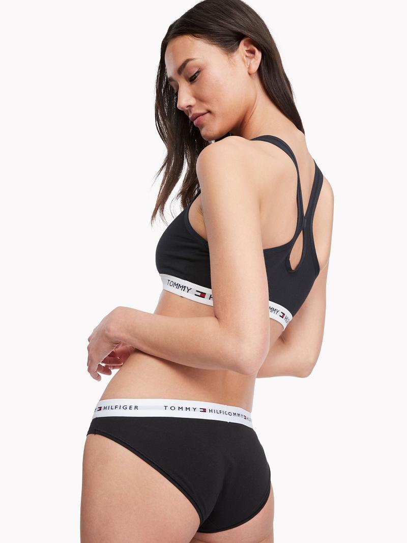 Soutien Gorge Tommy Hilfiger Logo Femme Noir | FR_W21525