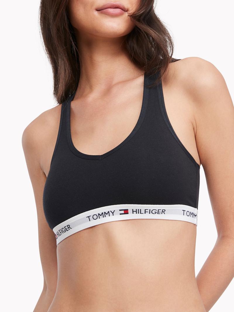 Soutien Gorge Tommy Hilfiger Logo Femme Noir | FR_W21525