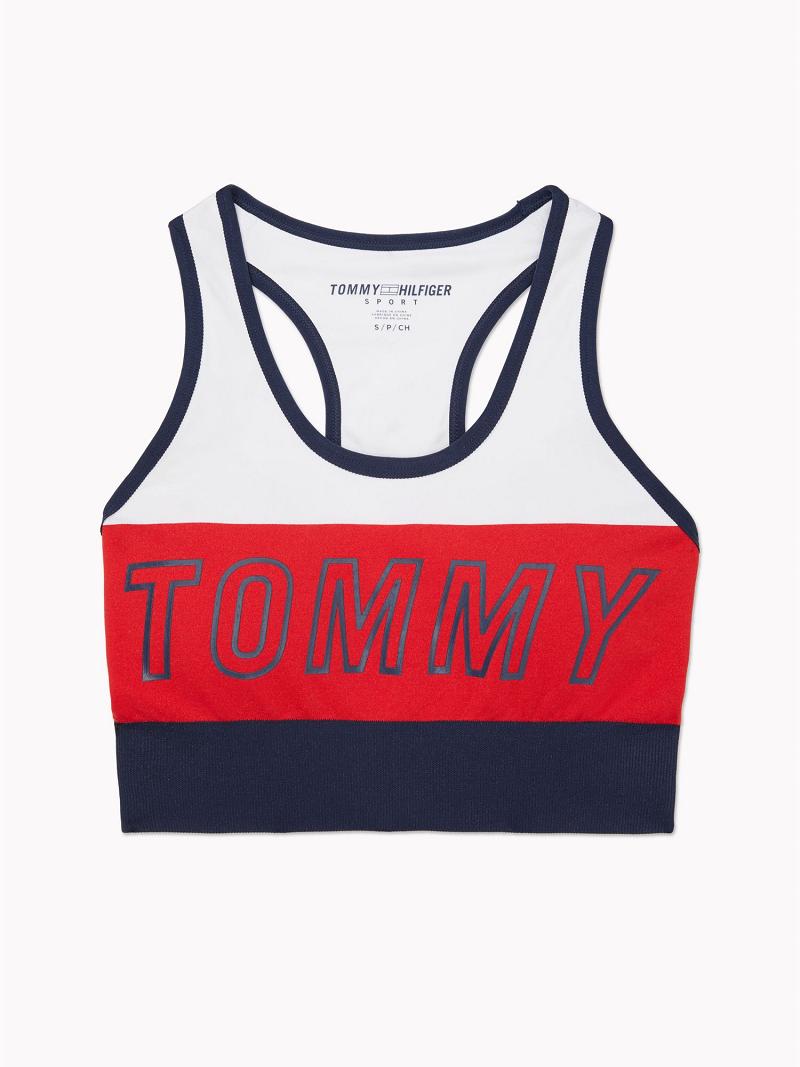 Soutien Gorge Tommy Hilfiger Tommy Flag Sports Femme Multicolore | FR_W21535