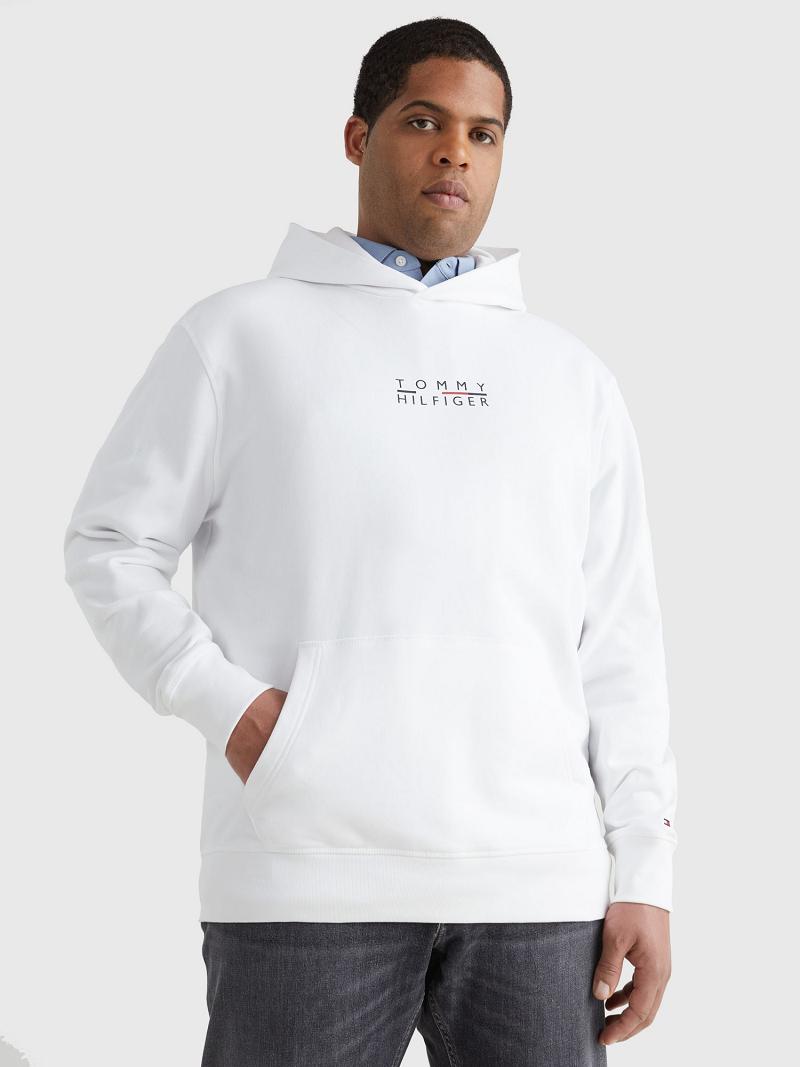 Sweat À Capuche Tommy Hilfiger Big and tall logo Homme Blanche | FR_M31432