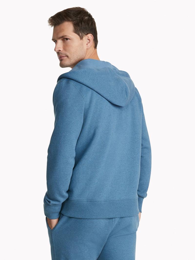 Sweat À Capuche Tommy Hilfiger Essential solid zip Homme Bleu | FR_M31443