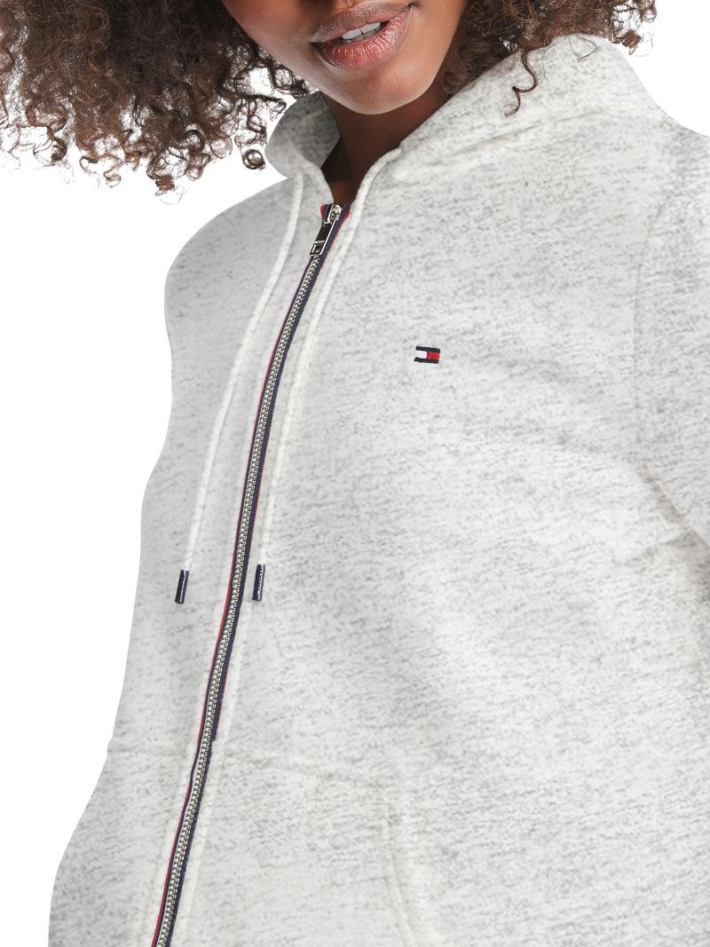 Sweat À Capuche Tommy Hilfiger Essential Flag Femme Grise | FR_W21146