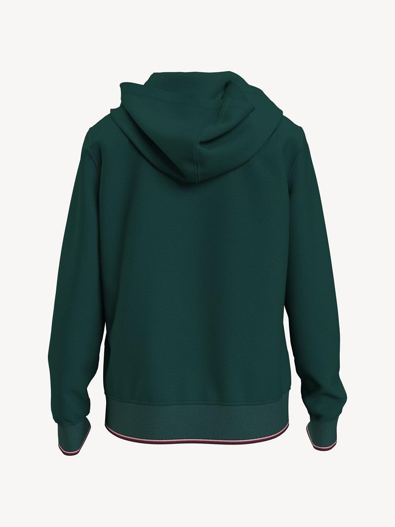 Sweat À Capuche Tommy Hilfiger Essential Solid Femme Vert | FR_W21147