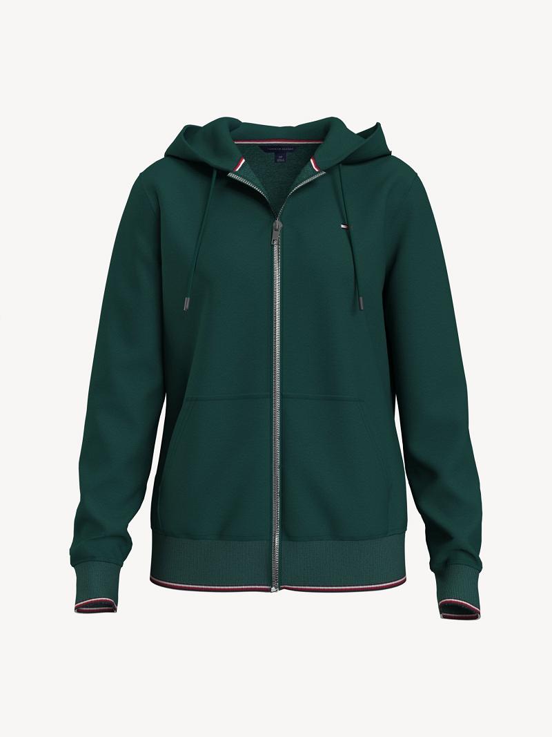 Sweat À Capuche Tommy Hilfiger Essential Solid Femme Vert | FR_W21147