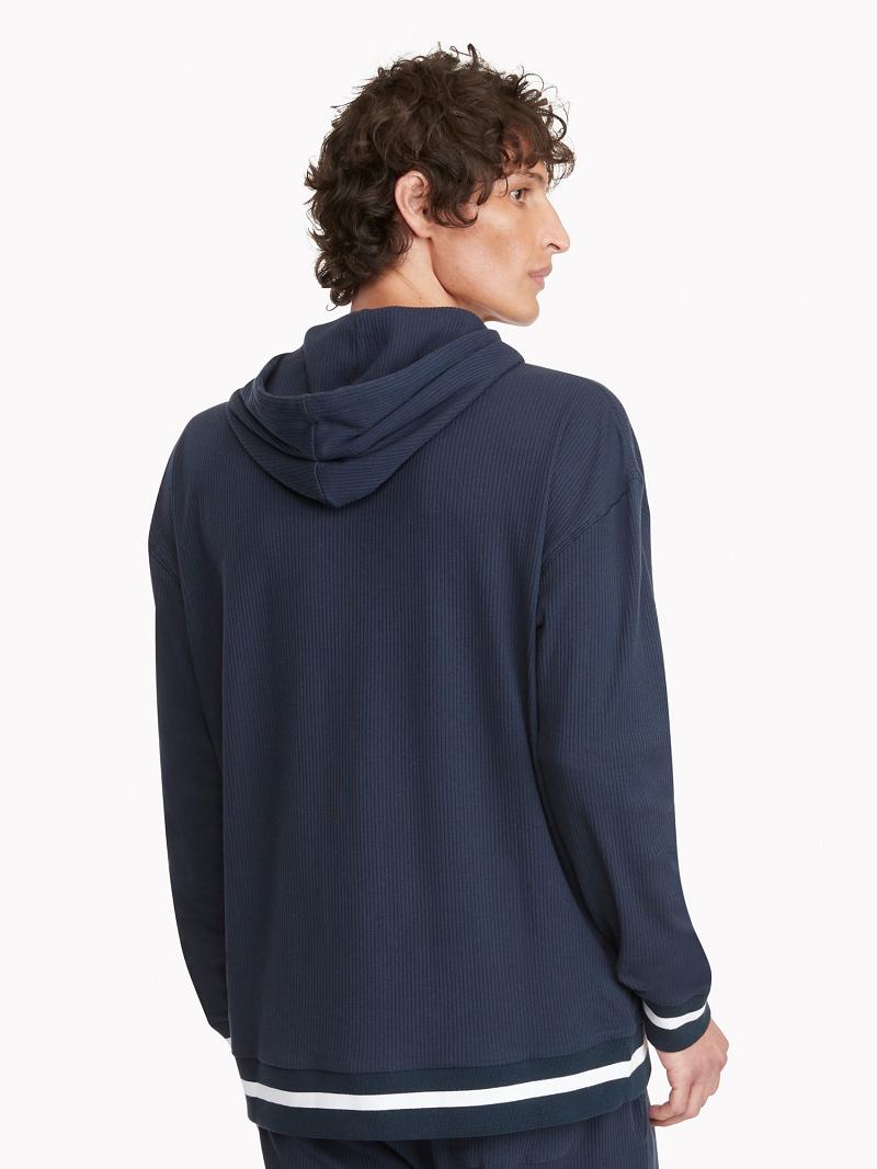 Sweat À Capuche Tommy Hilfiger Lounge Homme Bleu Marine | FR_M31447