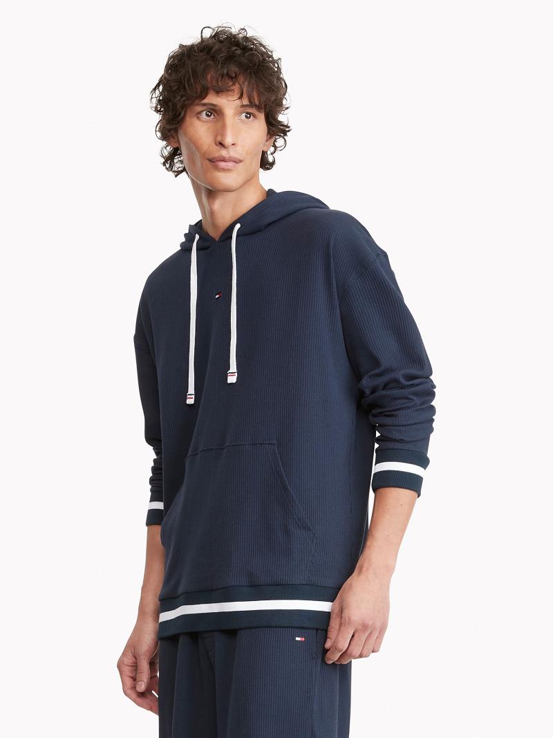 Sweat À Capuche Tommy Hilfiger Lounge Homme Bleu Marine | FR_M31447