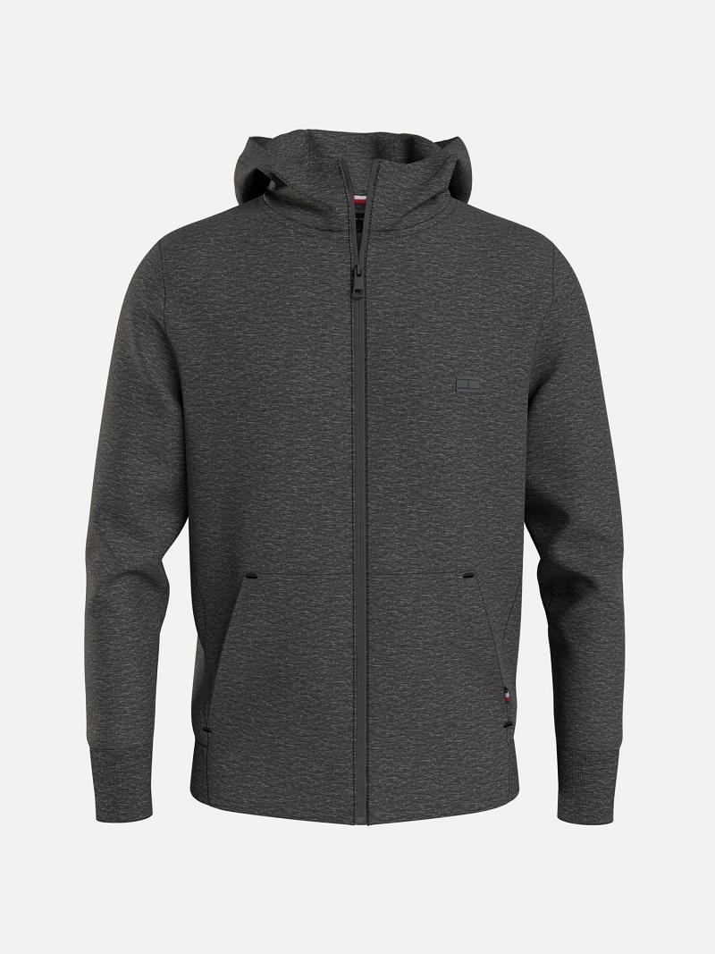 Sweat À Capuche Tommy Hilfiger Solid tech zip Homme Grise | FR_M31466