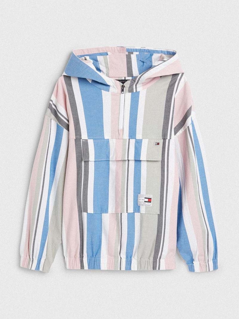 Sweats Tommy Hilfiger Encapuchonné Popover Shirt Enfant Blanche | FR_B2131