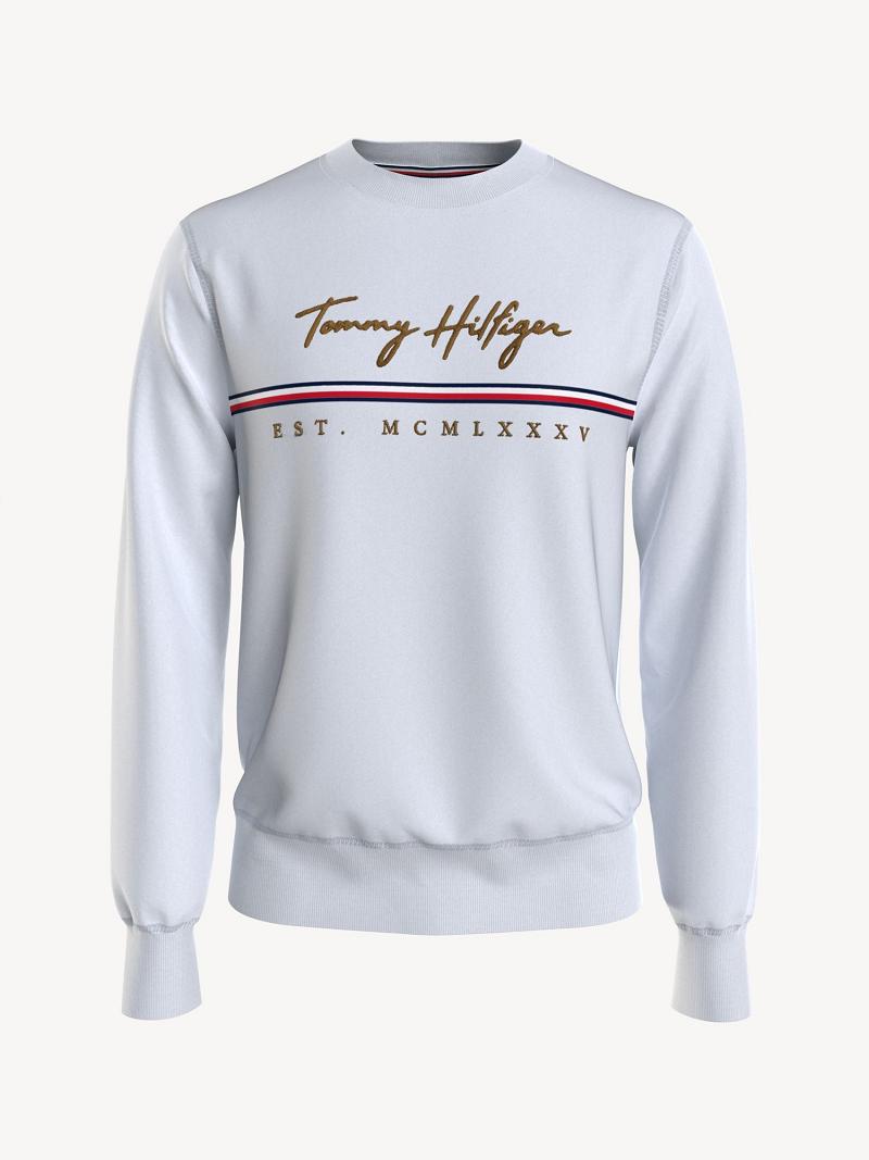 Sweats Tommy Hilfiger Essential Logo Homme Blanche | FR_M31119