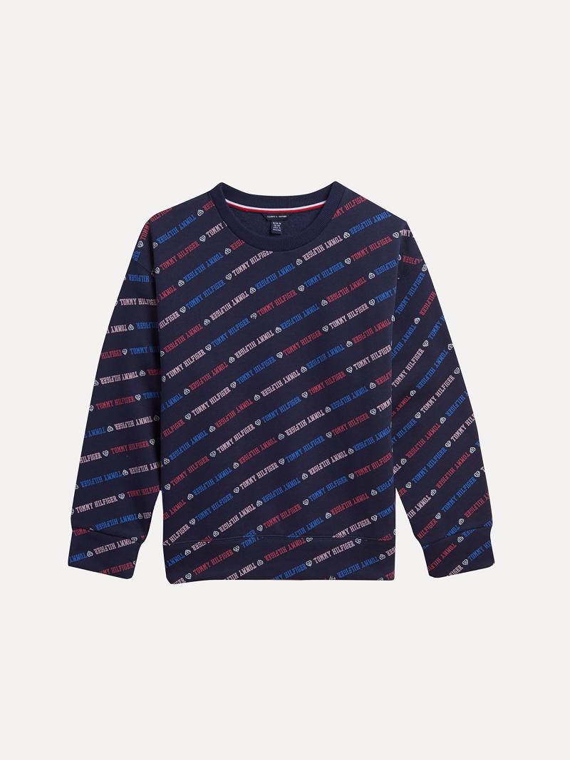 Sweats Tommy Hilfiger Little Logo Enfant Bleu Marine | FR_G1202