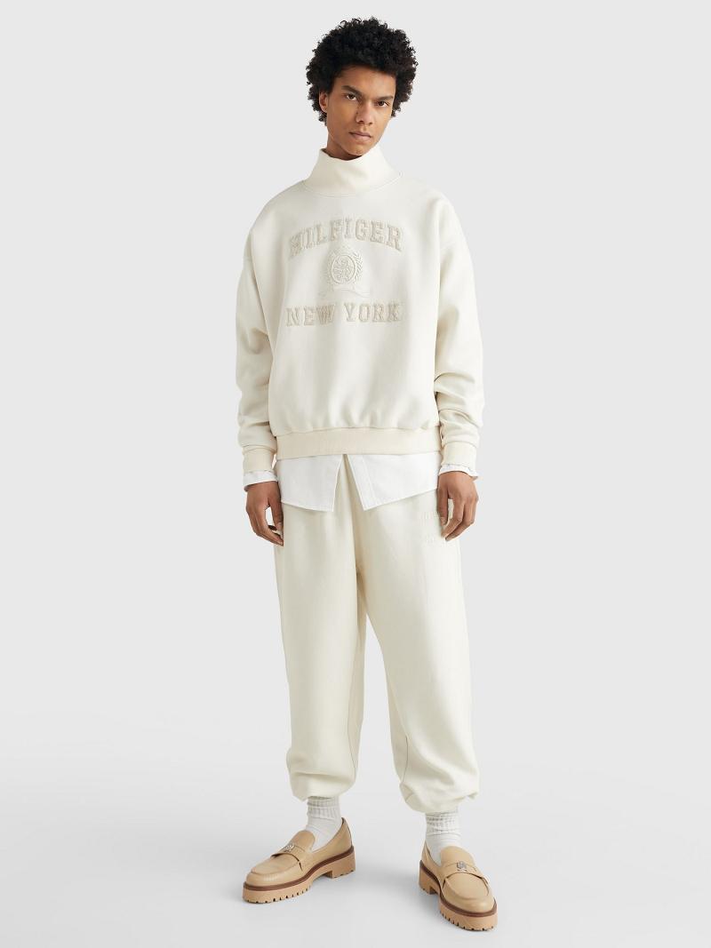 Sweats Tommy Hilfiger Mockneck Homme Blanche | FR_M31129