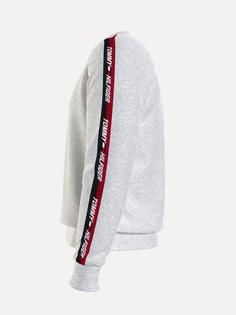 Sweats Tommy Hilfiger Organic cotton performance logo tape Homme Grise | FR_M31131