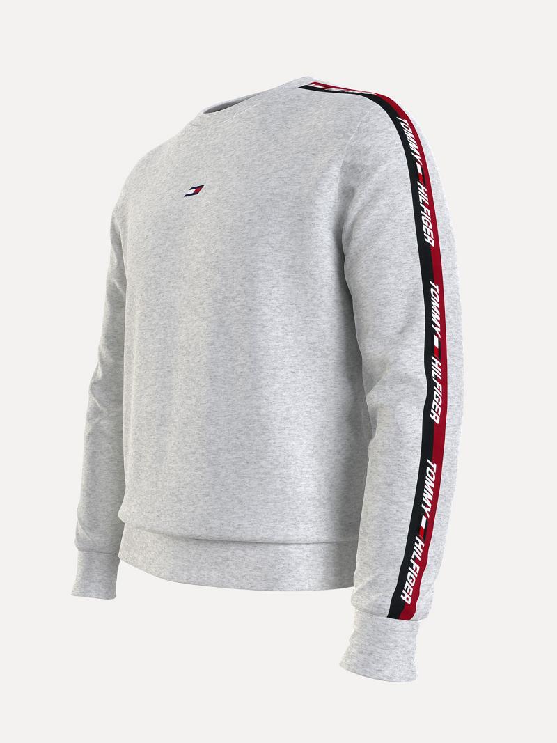 Sweats Tommy Hilfiger Organic cotton performance logo tape Homme Grise | FR_M31131