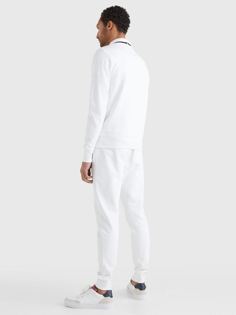 Sweats Tommy Hilfiger Signature collar Homme Blanche | FR_M31134