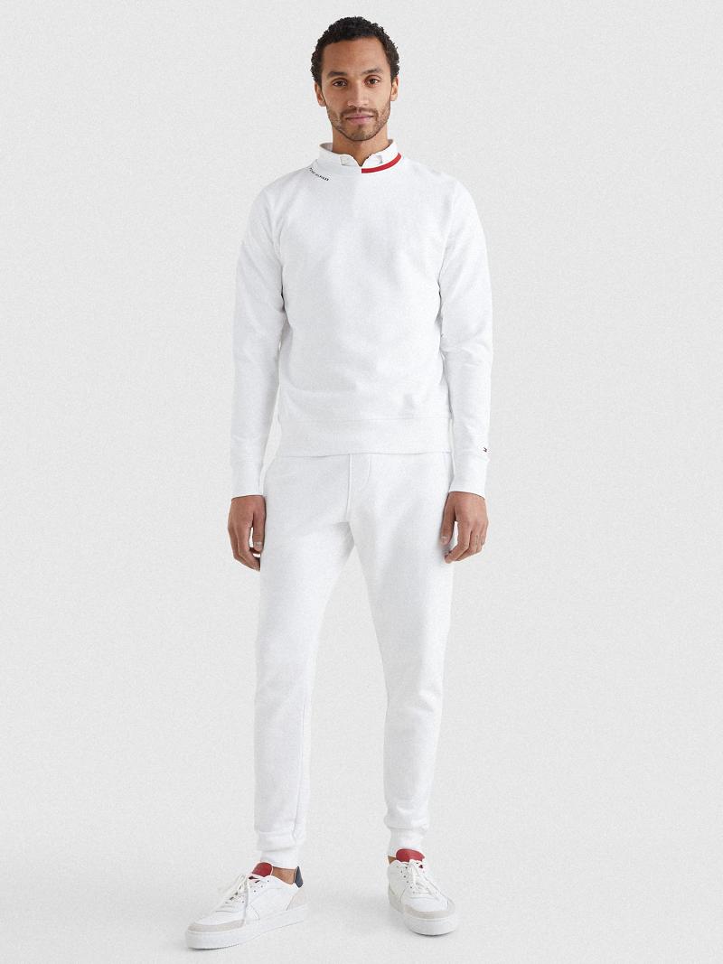 Sweats Tommy Hilfiger Signature collar Homme Blanche | FR_M31134