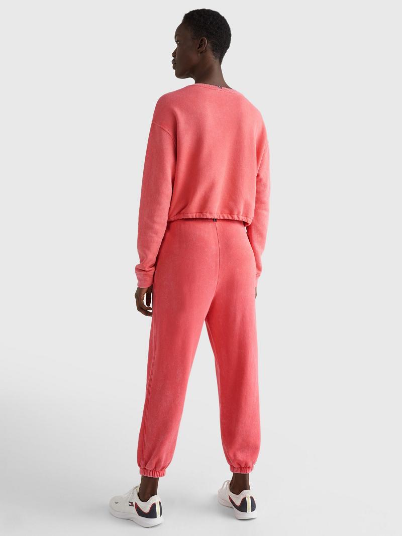 Sweats Tommy Hilfiger Tie-Hem Femme Rouge | FR_W21406