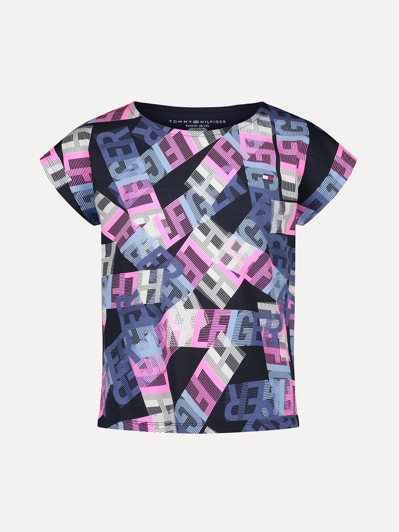 T Shirts Tommy Hilfiger Big Ombre Print Enfant Multicolore | FR_G1232