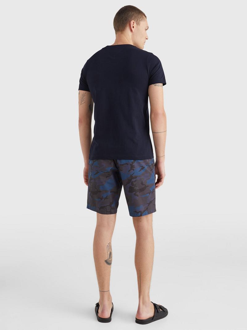 T Shirts Tommy Hilfiger Camo graphic Homme Bleu Marine | FR_M31010