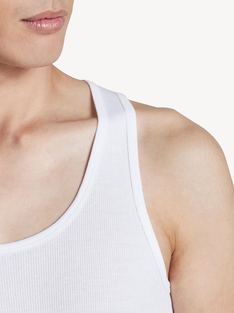 T Shirts Tommy Hilfiger Coton classics tank 3pk Homme Blanche | FR_M31021