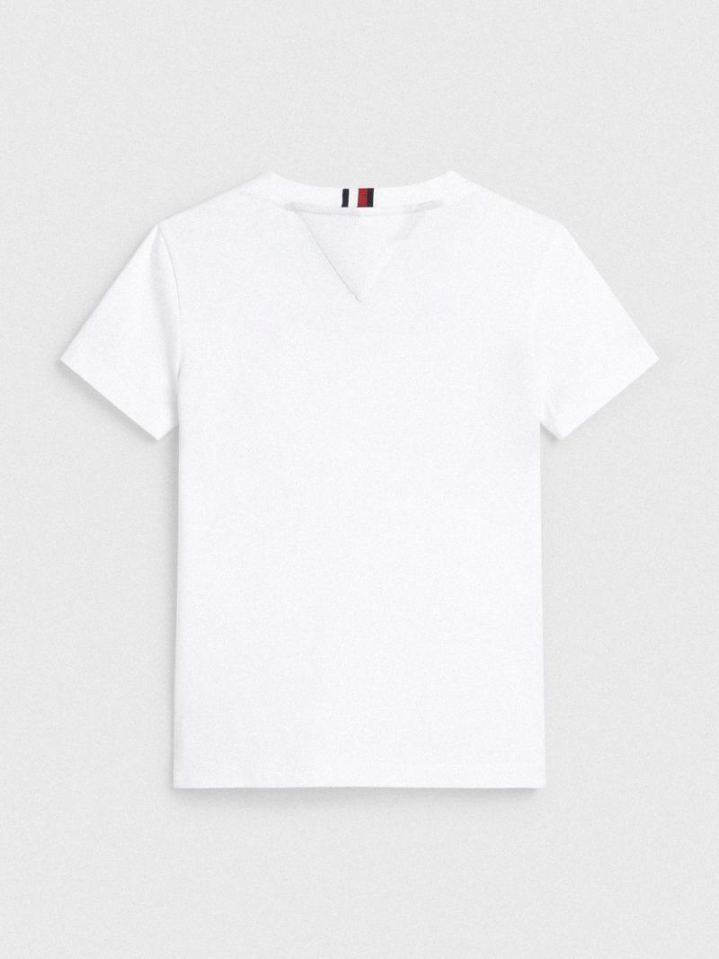 T Shirts Tommy Hilfiger Crested Enfant Blanche | FR_B2169