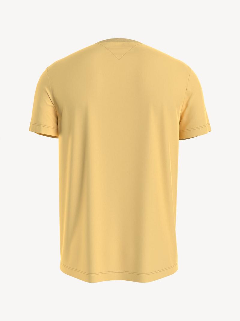 T Shirts Tommy Hilfiger Essential Solid Homme Jaune | FR_M31033