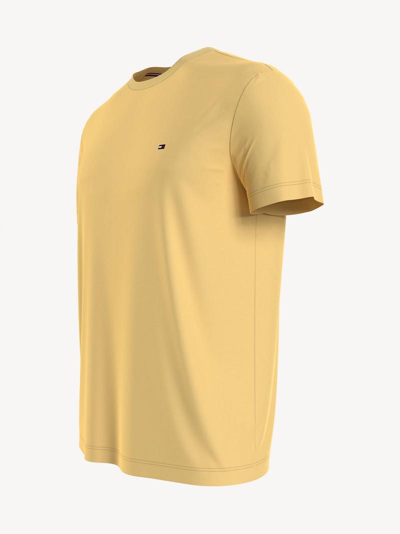 T Shirts Tommy Hilfiger Essential Solid Homme Jaune | FR_M31033