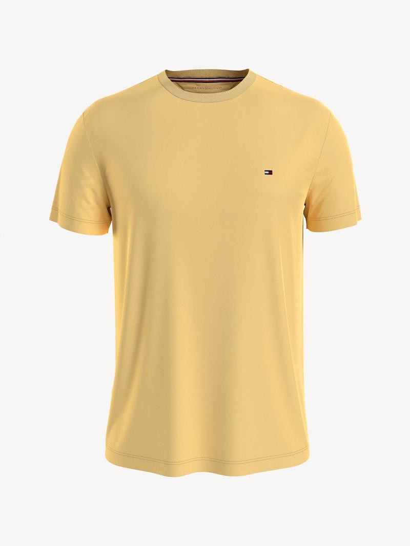 T Shirts Tommy Hilfiger Essential Solid Homme Jaune | FR_M31033