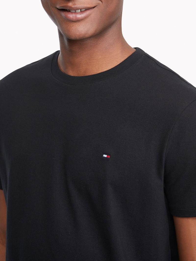 T Shirts Tommy Hilfiger Essential Solid Homme Noir | FR_M31034