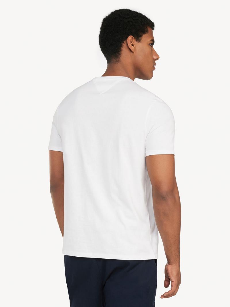 T Shirts Tommy Hilfiger Essential classic pocket Homme Blanche | FR_M31026