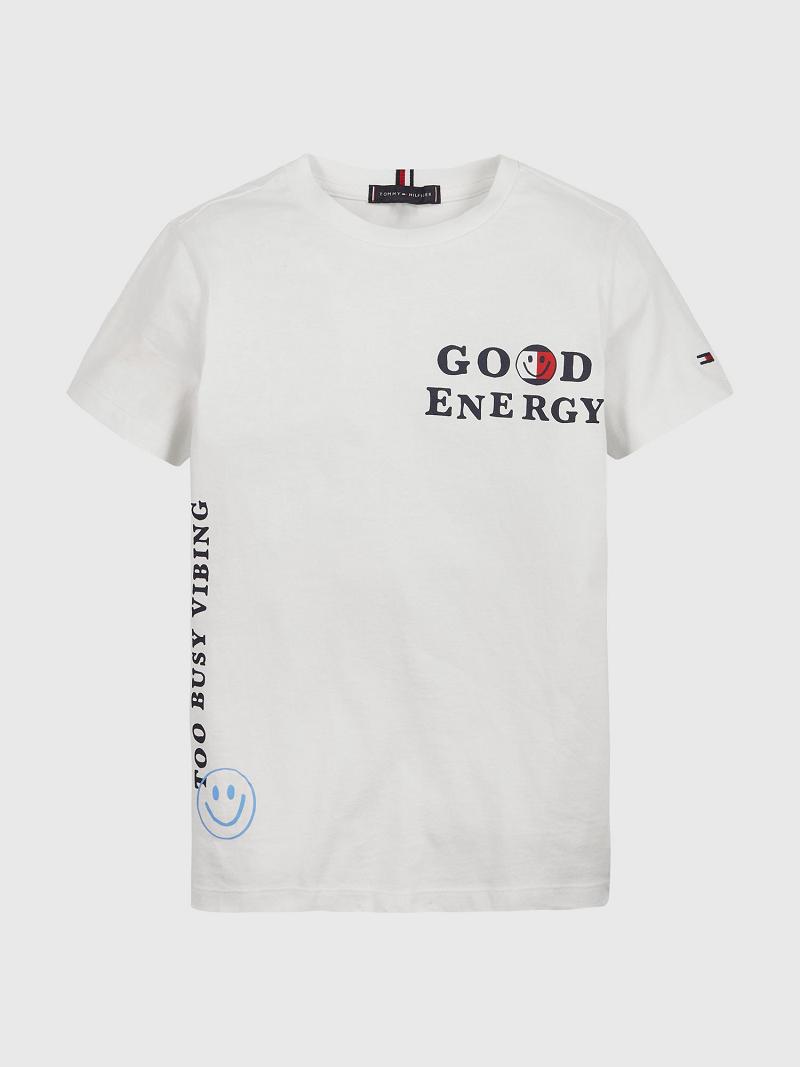 T Shirts Tommy Hilfiger Good Energy Enfant Blanche | FR_B2175